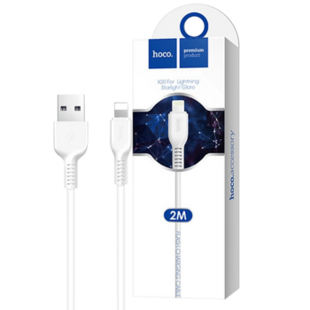 Hoco X20 Flash Καλώδιο USB-A σε Lightning Λευκό 2m (HC-X20-LW-2M)