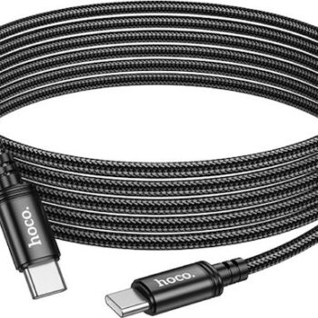 Hoco X91 Πλεκτό Καλώδιο USB-C σε USB-C 60W Μαύρο 3m