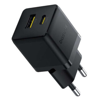 Baseus Palm Φορτιστής 30W με USB-C και USB-A Μαύρος